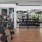 gym with wood floors